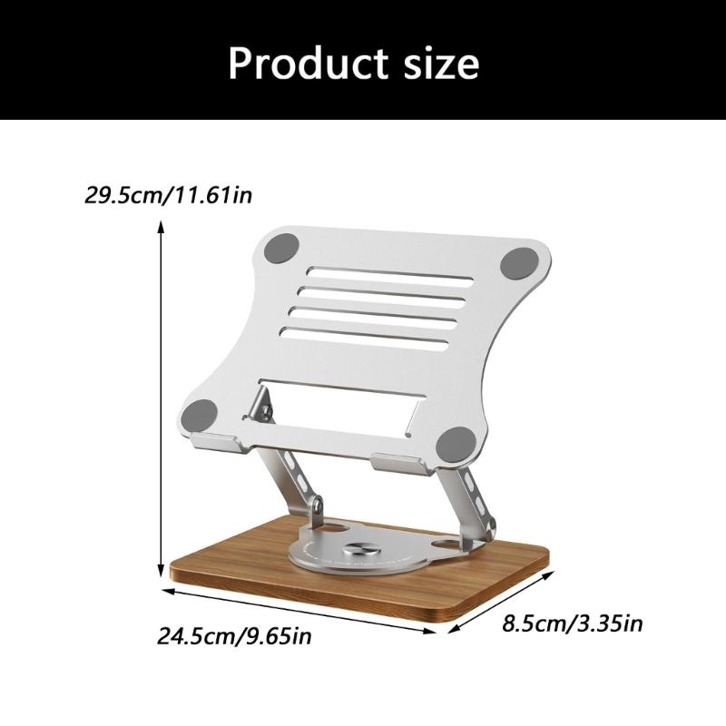 Portable Ergonomic Computer Stand Featuring 360 Rotatable Design and Height Adjustment for Better Cooling
