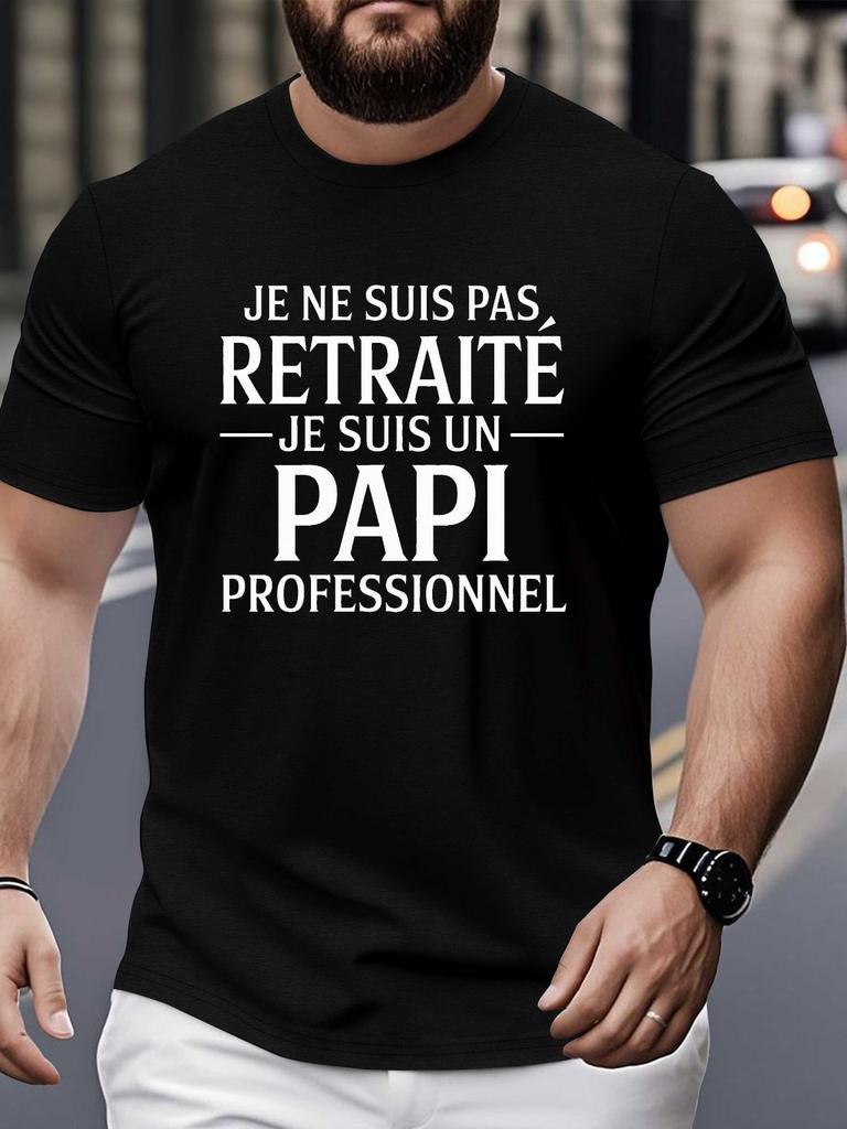 Papi Funny French Quote Grandpa Retired Crinkle Plus Sizeunisex T-Shirt