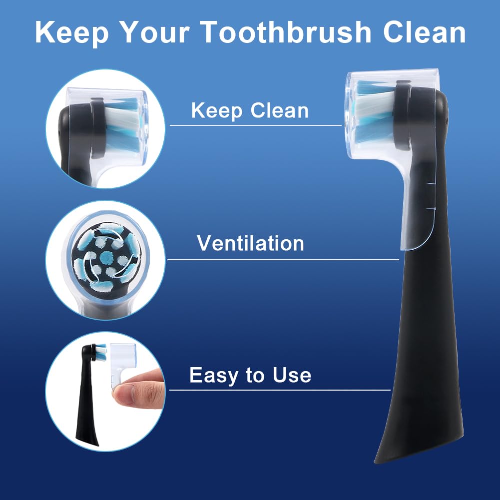 DeBizz Toothbrush Covers for iO Replacement Electric Toothbrush Cover Caps for iO Ultimate Gentle Ultimate Travel Home Use 6-Pack Oral-B Heads, Oral-B