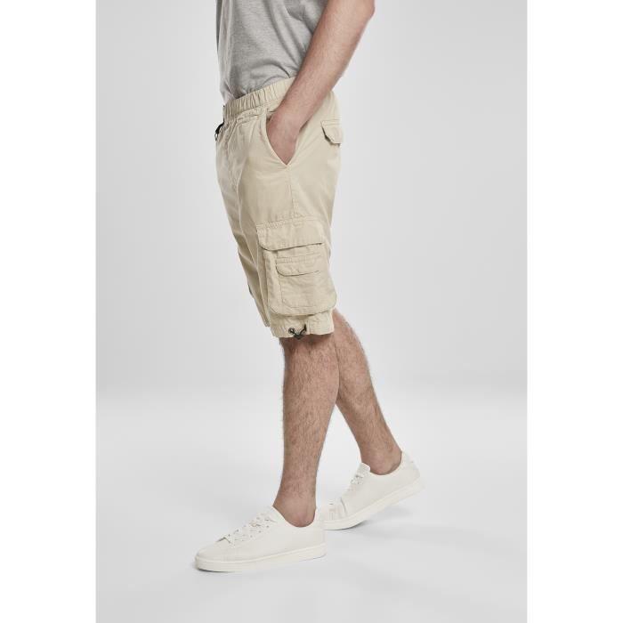 Short Cargo - Urban Classics - Double Pockets - Cream - 100% Cotton - Men