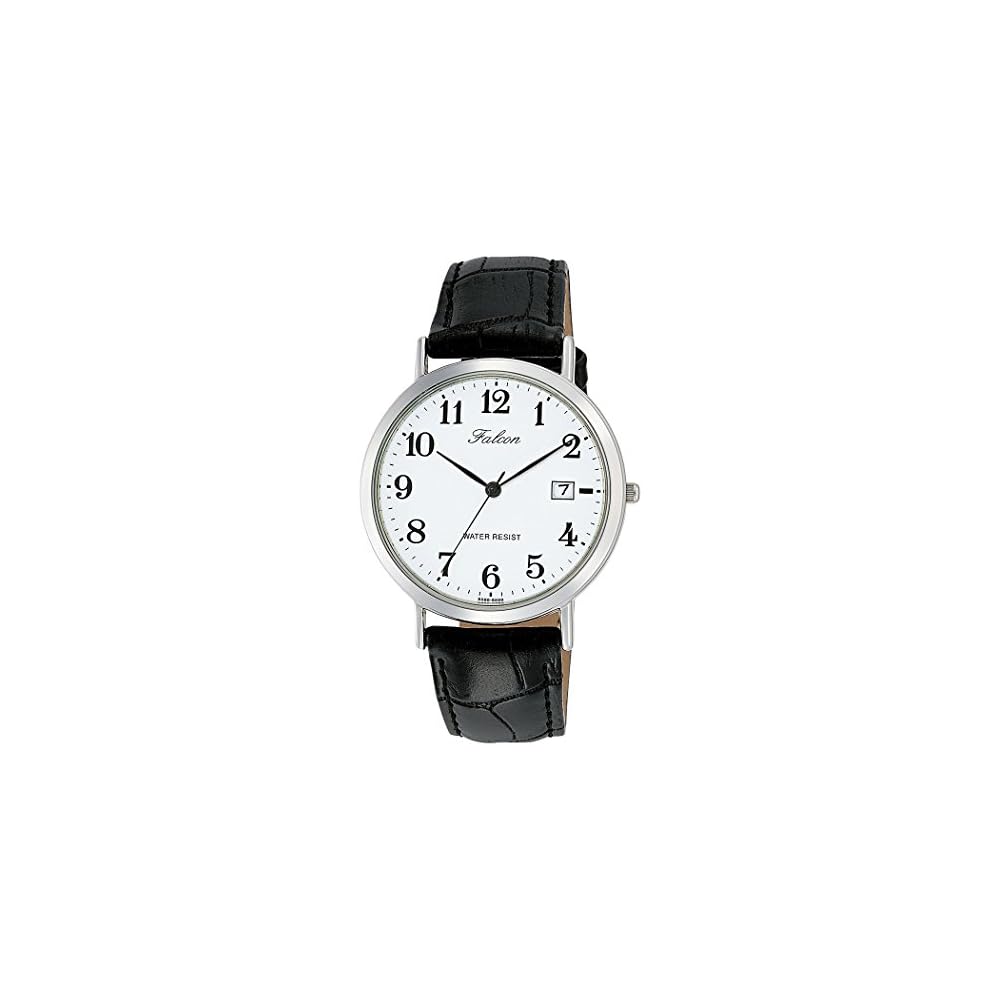 Citizen QQ Analog Waterproof Watch Date Leather Strap D020-304 Men s White