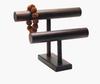 Rosewood Double-Layer Jewelry Stand: Bracelet & Watch Display Rack for Home Storage