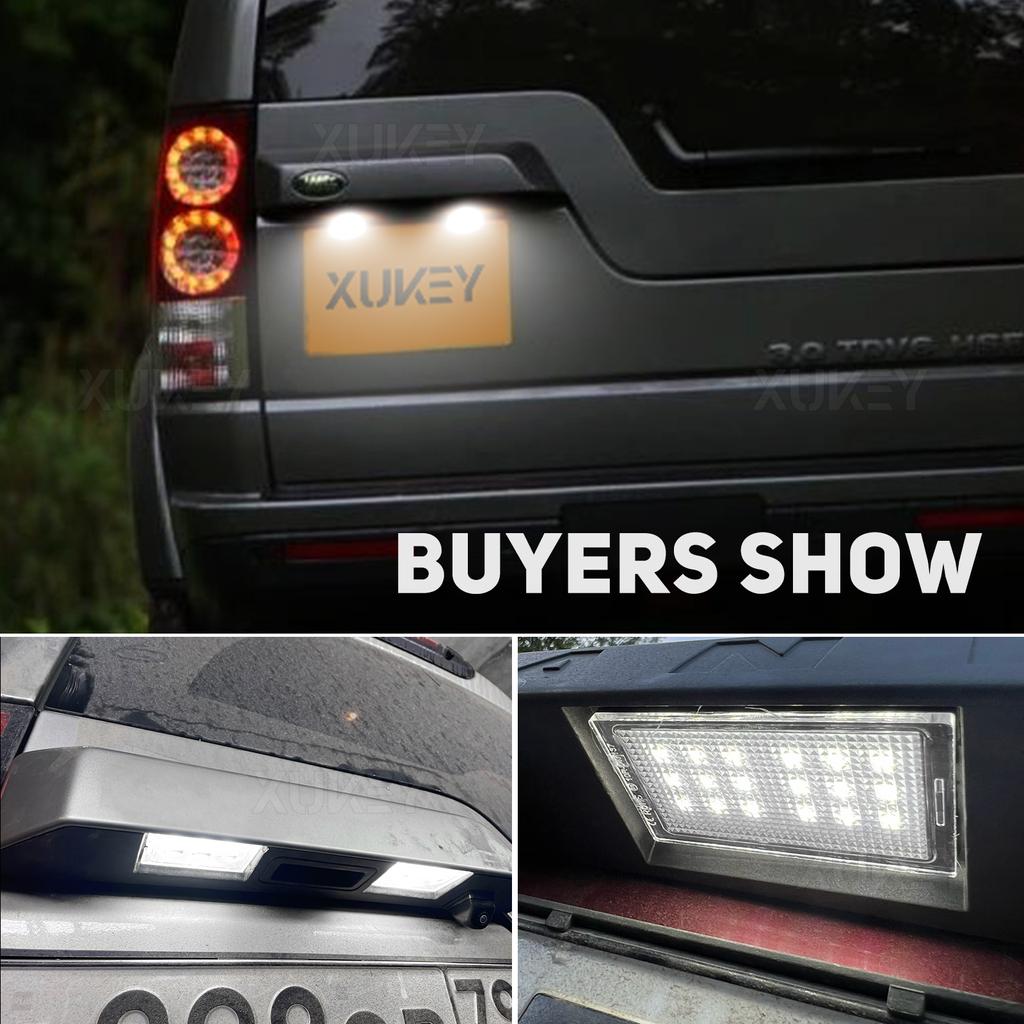 2pc Number Plate Lights LED Rear License Plate Lamp for Land Rover Discovery 3 05-09 Discovery 4 Freelander 2 Range Rover SportBack Up Lights 1