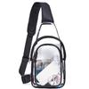 Transparent Double Layer Shoulder Bag Fashion Simple PVC Clear Crossbody Bags Waterproof Outdoor Sports Chest Bag