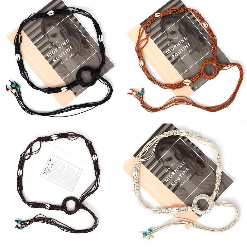 Rope White Woven Waist Belt For Summer Casual Women Accessory Fashion