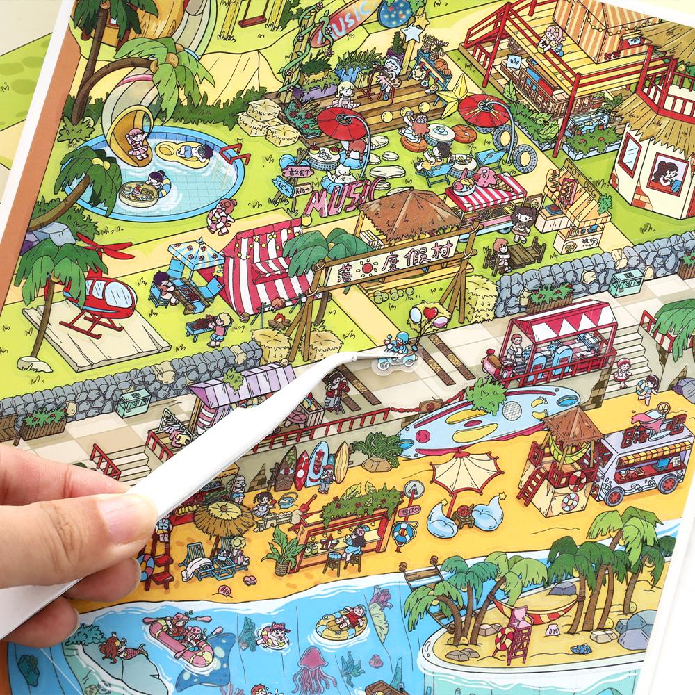 4sheets/bag Today's Business Series Winter For Christmas Theme 2.5D PET Diorama Stickers For Scrapbooking DIY Frame Collage