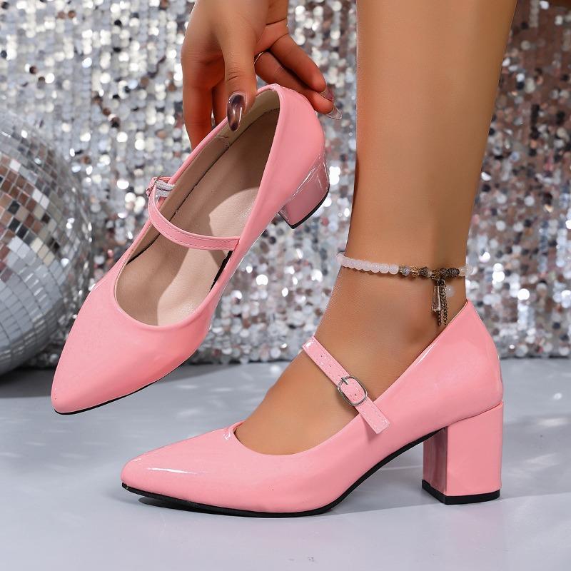 Women High Heels Pumps Slip On Elegant Office Wedding Designer Shoes Shallow Big Size Lolita Mary Jane Shoes Zapatos De Mujer