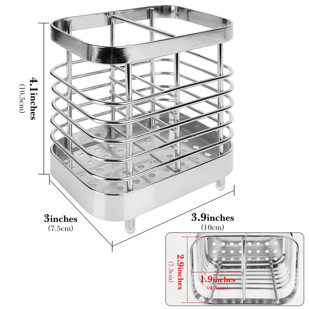 Linkidea Electric Toothbrush Stainless Steel Vanity Toothpaste Countertop Compatible with iO Series and Spinbrush Pro 7AM2M Holder, Stand, 2-Slot
