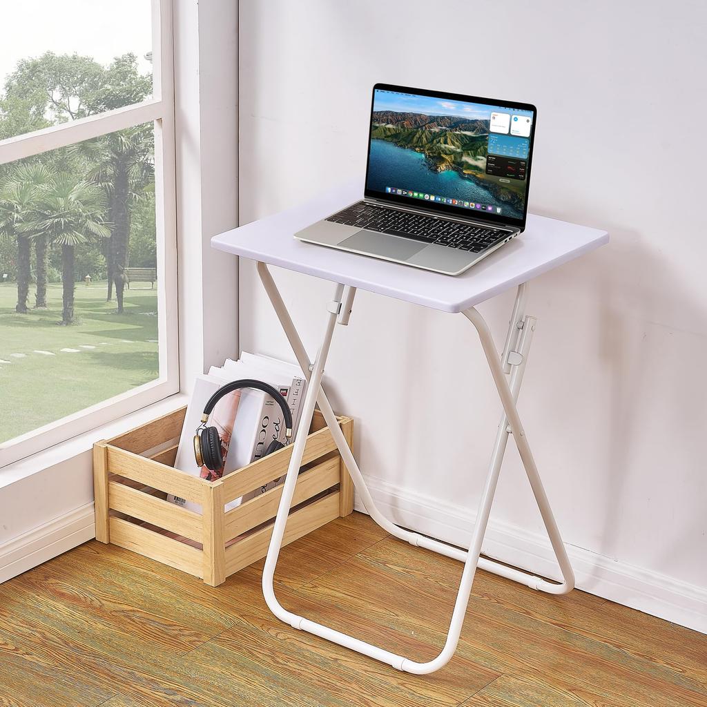 VECELO Mini Folding Side 50cm Wide x 45cm Deep x 70cm Perfect for Simple Dining Office Folding Coffee and High Tables for Working from Home Table,