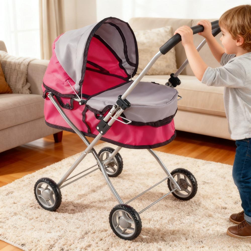 Doll Stroller for Kids Foldable Baby Toy Doll Stroller Lightweight Pretend Play Best Christmas Birthday Gift for Girls & Boys