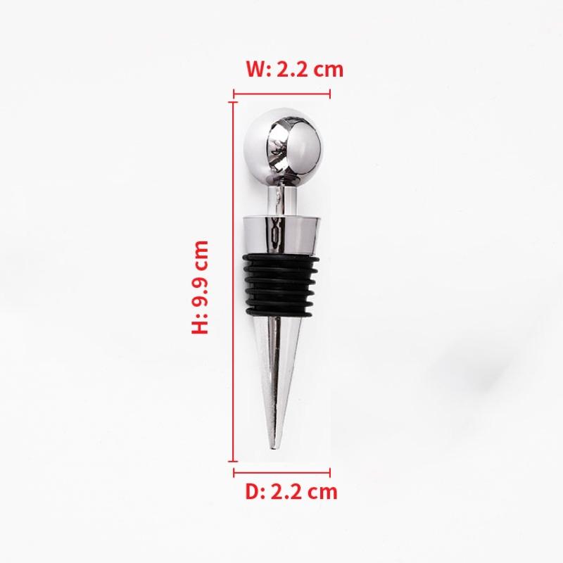 Practical Silver-plated Vacuum Household Wine Stopper with Silicone for Dust-proof and Fresh-keeping