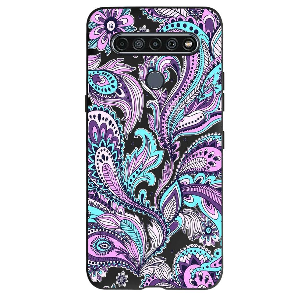Black TPU Cover For LG K61 2020 CaseCute Cat Pattern Coque For LG K61K 61 LGK61 Luxury Matte Shockproof Protection Etui Bumper
