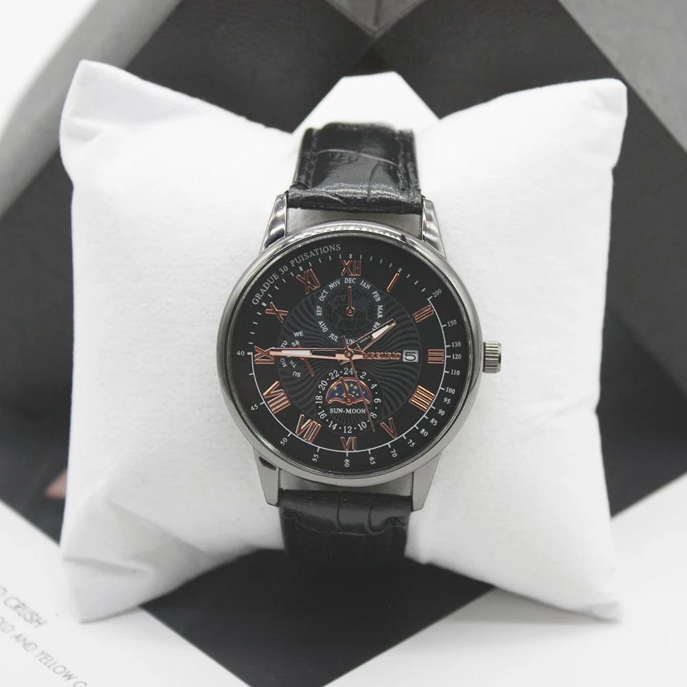 

Комплект из 3 предметов, оригинальные брендовые часы, мужские очки, мужские портативные кошельки, кожаные модные повседневные часы для путешествий на открытом воздухе