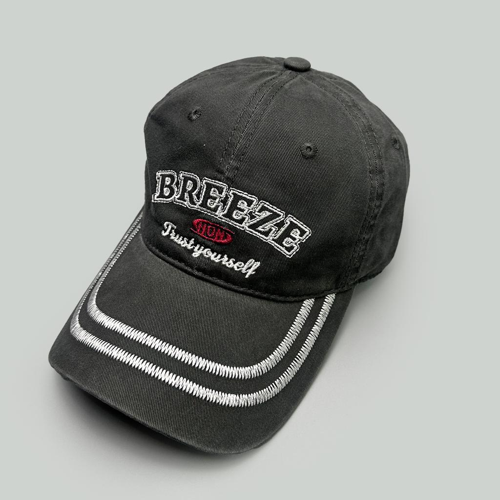 Korean Letters Embroidery Striped Baseball Hats New Men Women Sunshade Personal Versatile Casual Fashion Simple Ins Peaked Caps
