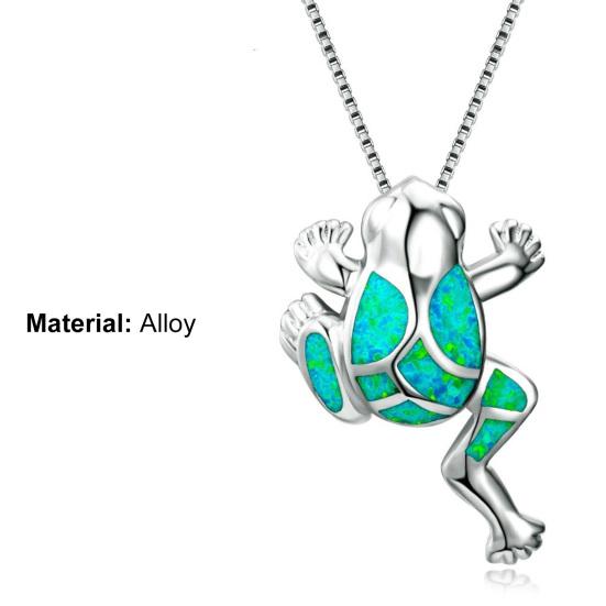 Women Necklace Frog Faux Gem Jewelry Lightweight All Match Long Lasting
