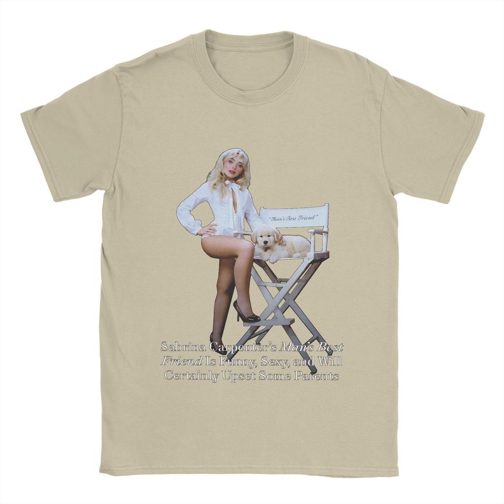 Sabrina Carpenters   T-Shirts Men  Novelty Cotton Tees Crewneck Short Sleeve T Shirt Gift Idea Clothes