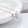 925 Sterling Silver Circle Little Bell Pendant Necklace Silver Clavicle Chain Necklace For Women Jewelry