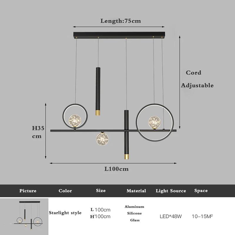 Nordic Led Restaurant Pendant Lights Modern Home Indoor Lighting Lamps Simple Dining Table Bar Table Chandeliers With Spotlight