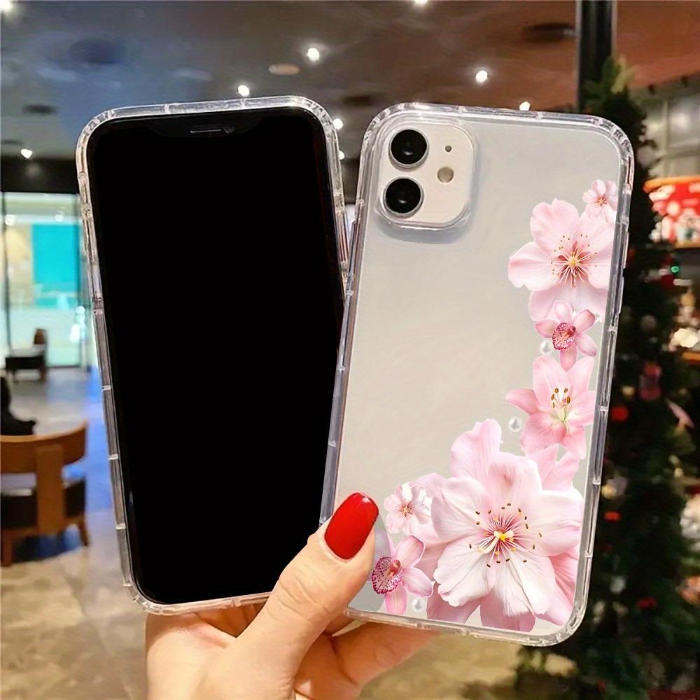 Pink Hibiscus Floral Aesthetics Coquette Clear Phone Case Cover for iPhone 17 16 11 15 14 13 12 Pro Max XS X 7 8 Plus Hard Funda