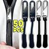 Kit de Reparación Rápida Instantánea de Cremalleras Tiradores Universales para Cremalleras con Cordón Deslizadores Metálicos de Cremallera Bolsas de Repuesto Ropa Extensor Tirador