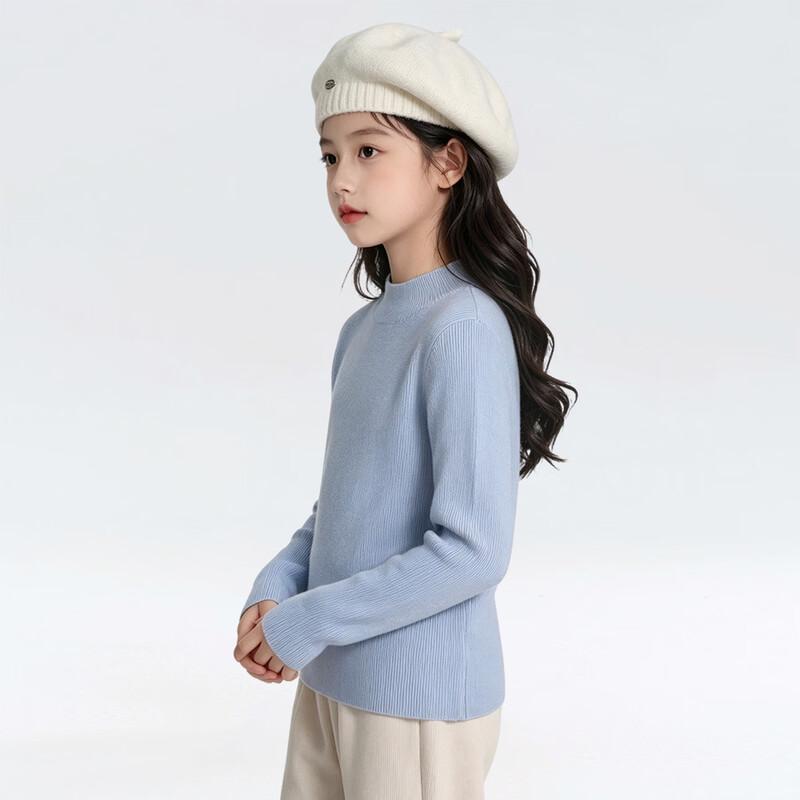 Girls' Soft Knit Mock Neck Long-Sleeve Sweater