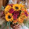 1/4PCS Artificial Flowers Silk Holding Sunflowers Festival Wreath Wedding Bouquets Home Room Arrangement Vases Window Sill Decor