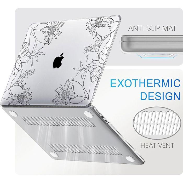 Protective Case - MacBook - Air 13 Inches - Ultra Slim - Anti-slip - Flower Pattern
