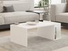 Table basse MEMO - Couleur Blanche - Plateau Relevable &amp; Rangement Intégré - L 86,8 cm x P 32,4 x H 50 cm