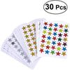 30 Sheets Star Stickers Sticker Set Kids Self Adhesive Star Stickers for DIY Scrapbooking Cards Decoration Gift