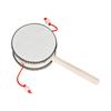 Orff 4-inch Traditional Rattle Drum Wooden Hand Drum Early Childhood Education Musical Toy Kids