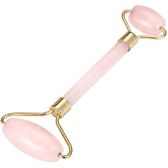 

Массажер для лица, 1 шт., Портативный двухголовочный каменный массажер для лица, глаз и шеи, инструменты для омоложения, розовый кварц розовый кварц