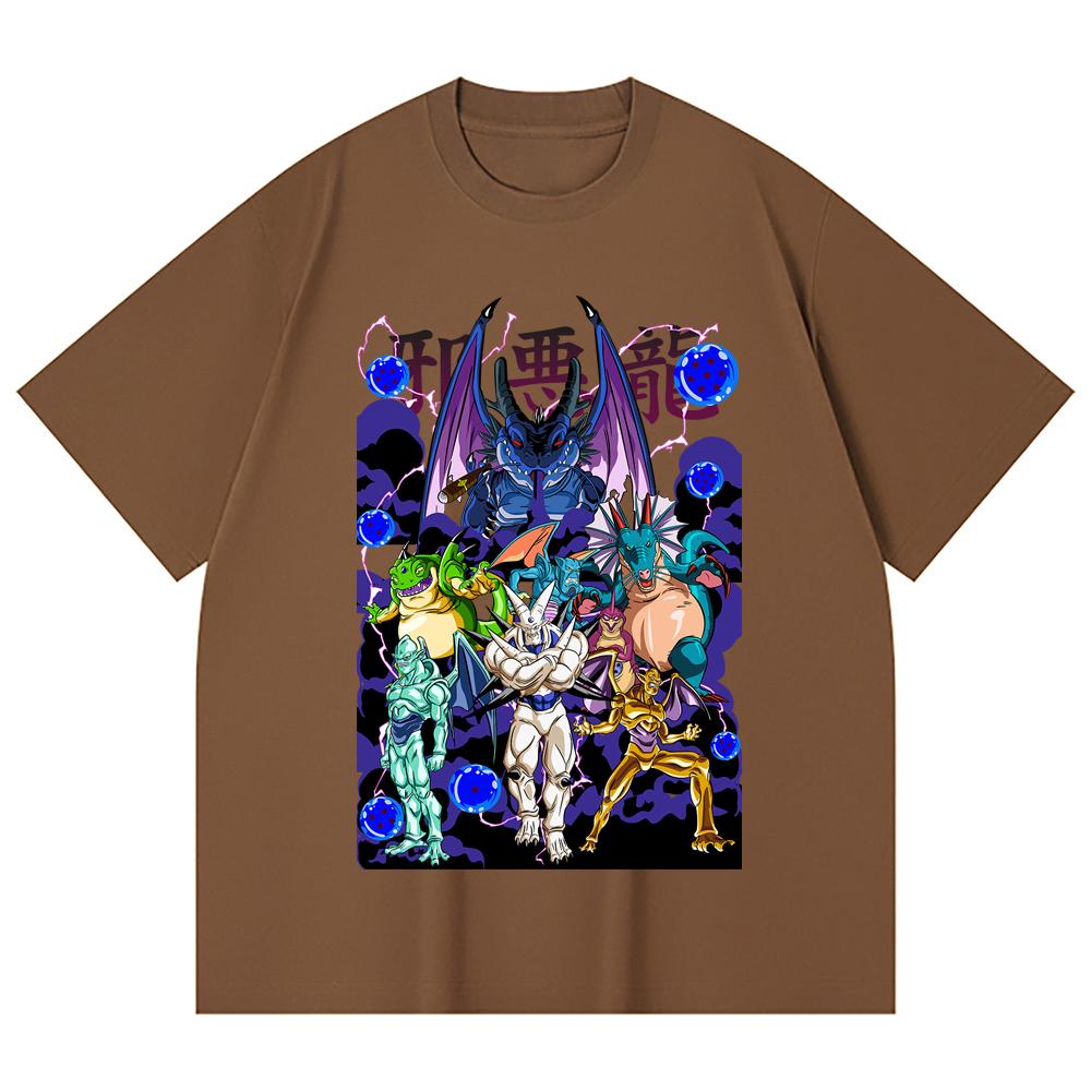 230 Gsm 100% Cotton Dragon Ball V38 Dragons Print Unisex Heavy Cotton T Shirt