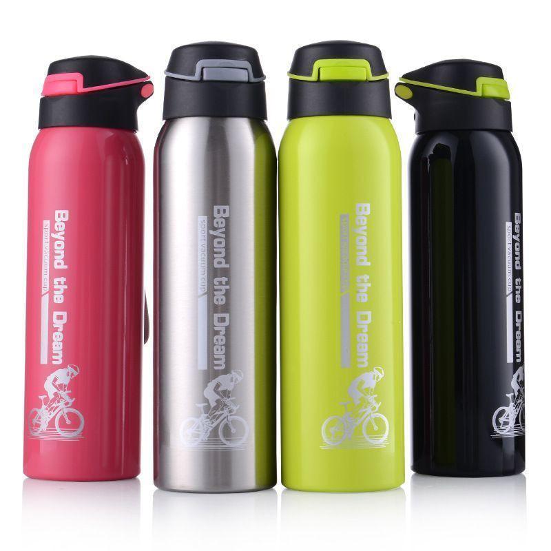 Stainless Steel Insulated Cycling Water Bottle - Large Capacity