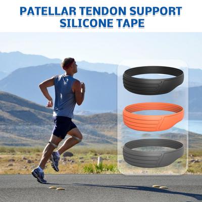 Patella Kniebandage Schmerzlinderung Patellasehnen-Stützgurt Silikon-Kniebandage zum Laufen, Fitness, Treppensteigen, Basketball