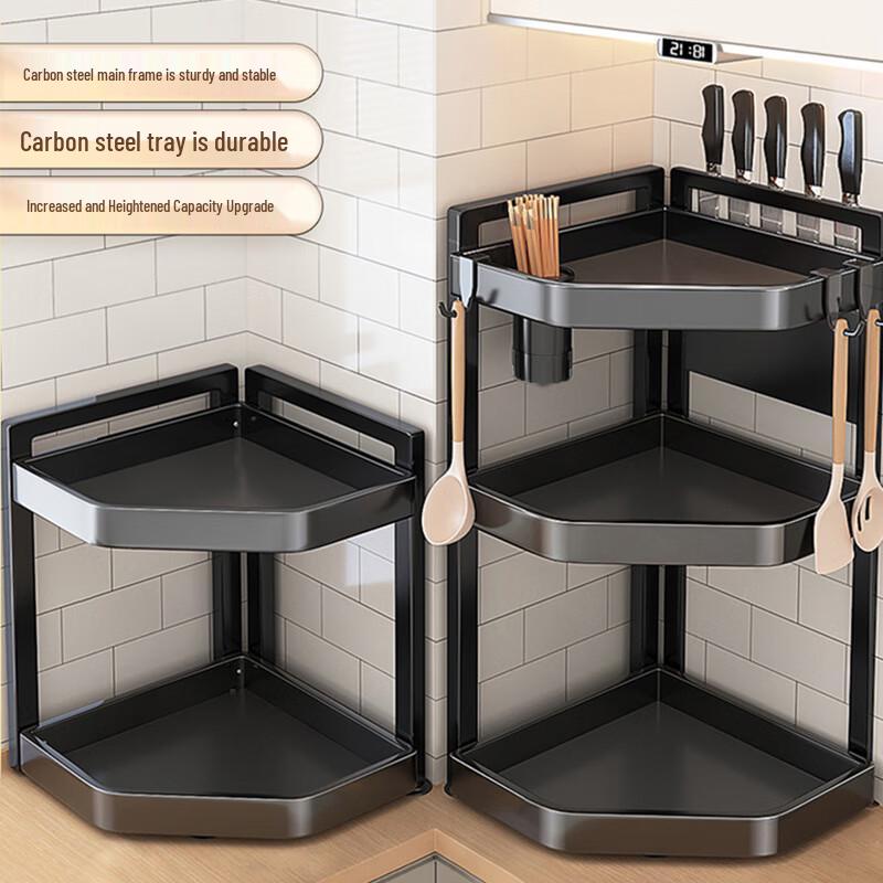 Tingle 3-Tier Corner Countertop Spice Rack