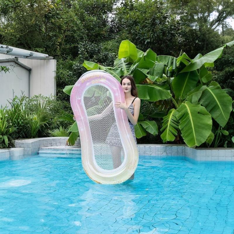Inflatable Water Hammock Floats Bed Swim Ring Tube Swimming Pool Mattresses Sleeping Bed Beach Lounger Chair