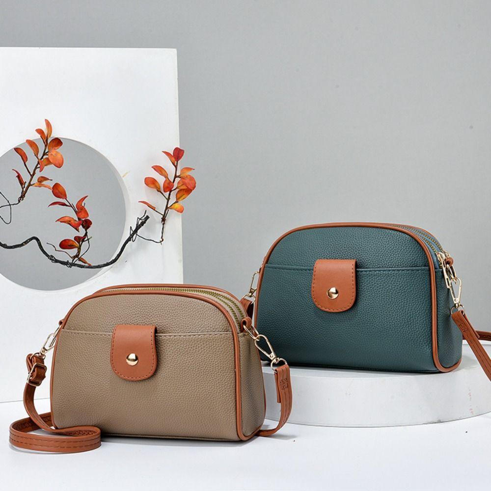 Solid Color Small Crossbody Bag Elegant Simple Square Bag Portable Niche Shoulder Bag  Travel