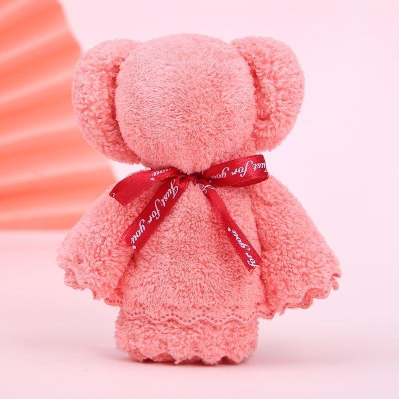 Coral Fleece Teddy Bear Children's Hand Towel - Soft, Absorbent, and Customizable Logo Print