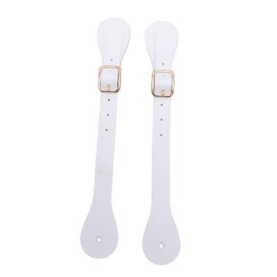 Pair of Synthetic Leather Spur Straps Adjustable Length 22cm Long Western Cowboy Spur Holder for