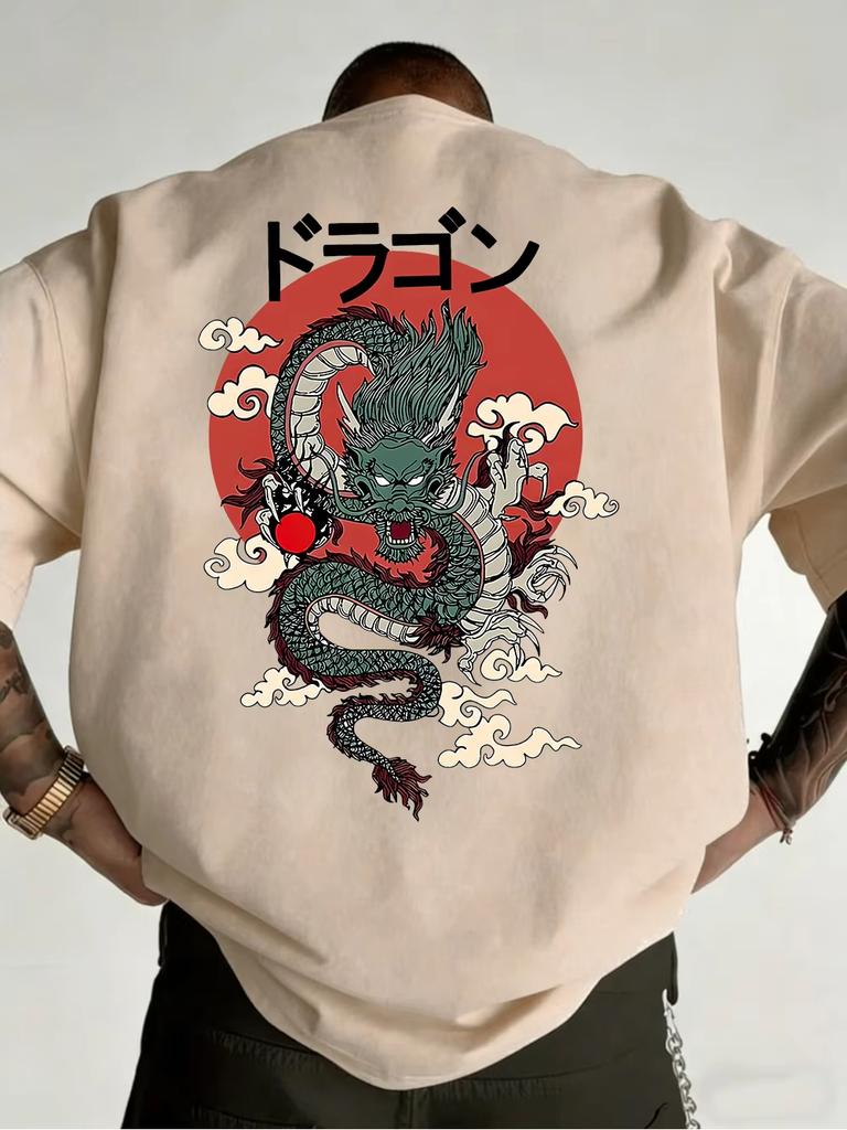 Dragon Red Sun Prints Unisex Tshirts Unisex Cotton 2026 Summer Oneck Short Sleeve Tops Soft Comfortable Shirt Basic Male Clothes