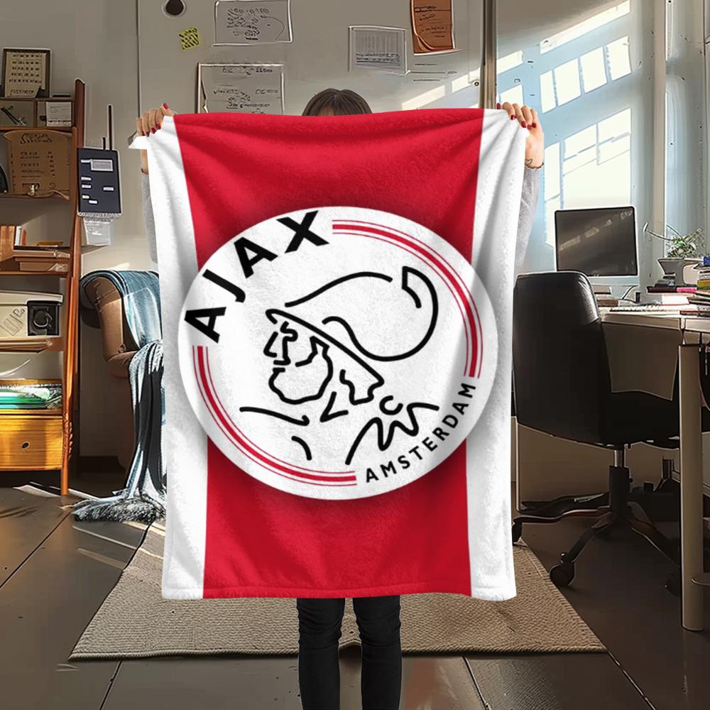 1pc Ajax Amsterdam Print Flannel Blanket, High Quality Comfortable for All Seasons, Home Decor, Warmth and Comfort, Perfect for Christmas Gifts07