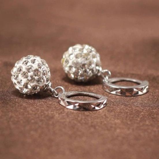 Earrings Water Diamond Round Ball Drops Embrace Earrings