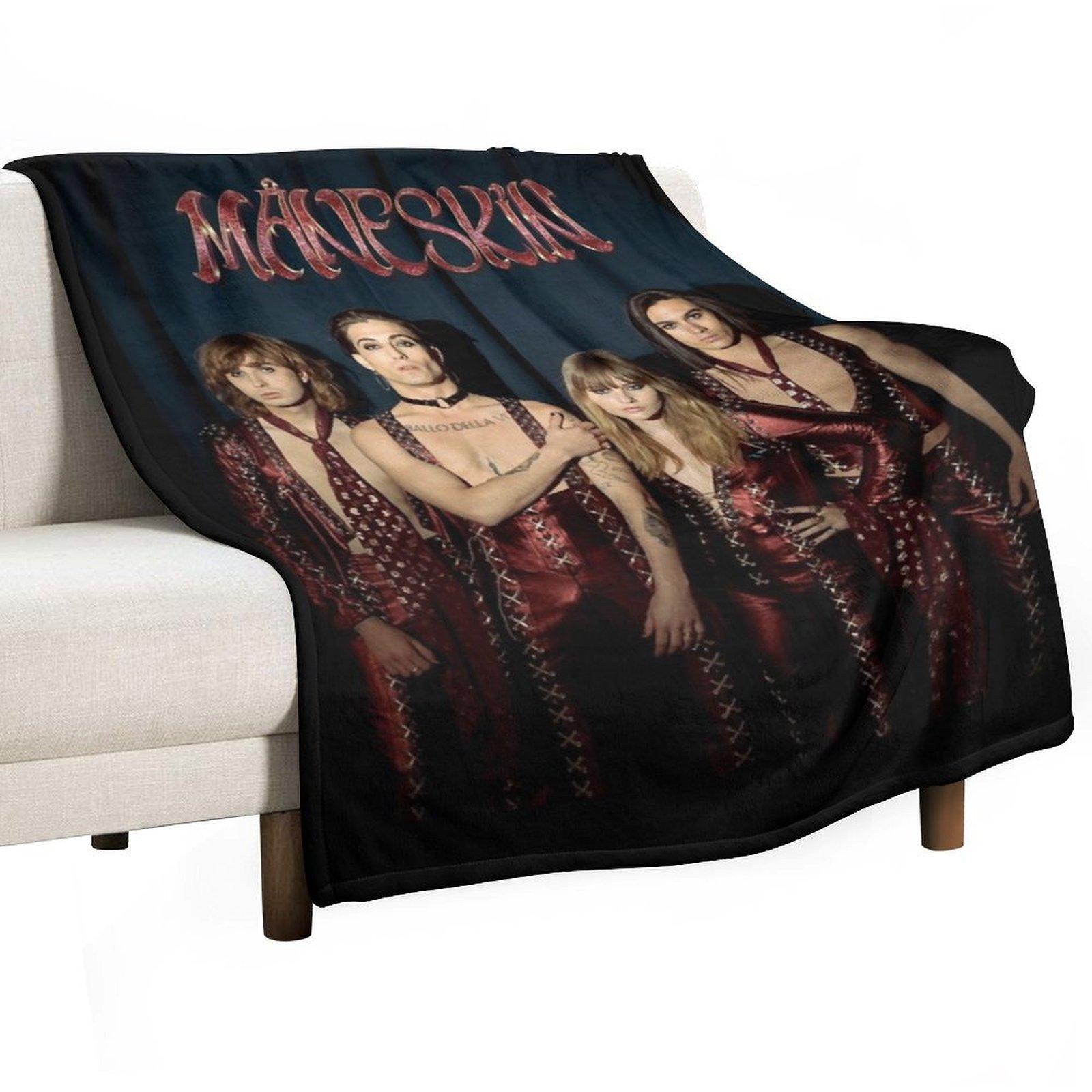 

Mneskin rock band Maneskin Throw Blanket Thins Quilt anime Blankets Sofas Of Decoration Blankets 30x40in