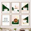 Bohe Coffee Girls Dive Bathtub Abstract Posters Prints Wall Art Canvas Printing Pictures for Dining Room Coffee Shop Home Decor
