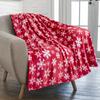 Christmas Flannel Blanket Snowflake Throw Blanket Warm Plush Blanket Cabin Throw for Couch Sofa Bed Office