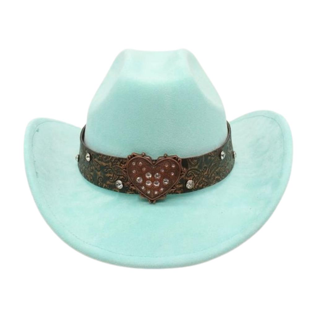 Premium Sense One-Word Top Suede Top Hat Jazz Hat New Love Diamond-Encrusted Western Cowboy Hat