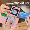 For Galaxy Z Flip 6 Case Dual Color Love Heart Crossbody Wallet Cards Slot Case For Samsung Galazy Z Flip 5 Flip 6 4 3 Cover