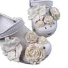 Cream Puff Floral Clogs: 3D Pearl Removable Shoe Decoration with Buckles