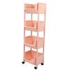 Compact Rolling Storage Organizer Large Capacity Mobile Utility Cart Movable Storage Book Shelf