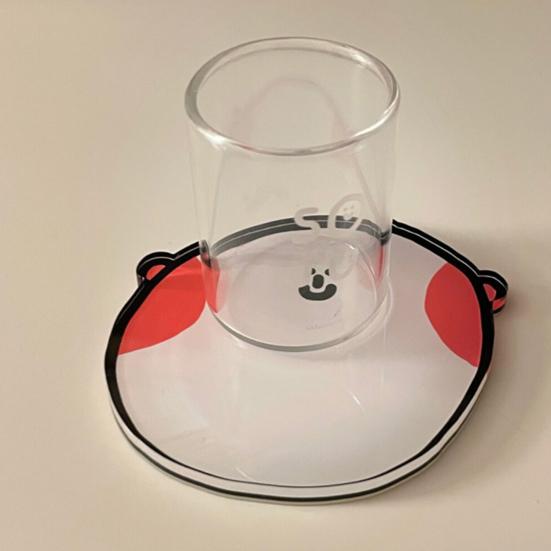 Cartoon Acrylic Coasters Heat-resistant Cup Mats for Coffee Drinks Reusable Placemats for Home Kitchen Bar Restaurant Anti-slip Bowl Pad